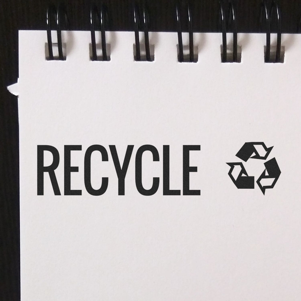 Large Self-Inking Recycle with Logo Stamp Lifestyle Photo