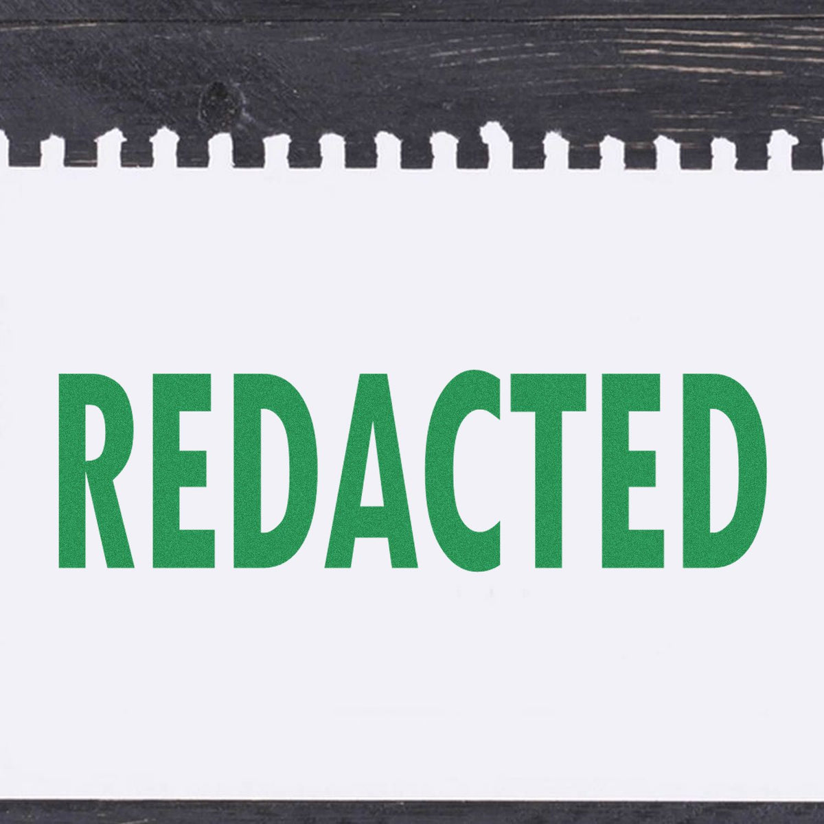 Large Self Inking Redacted Stamp In Use