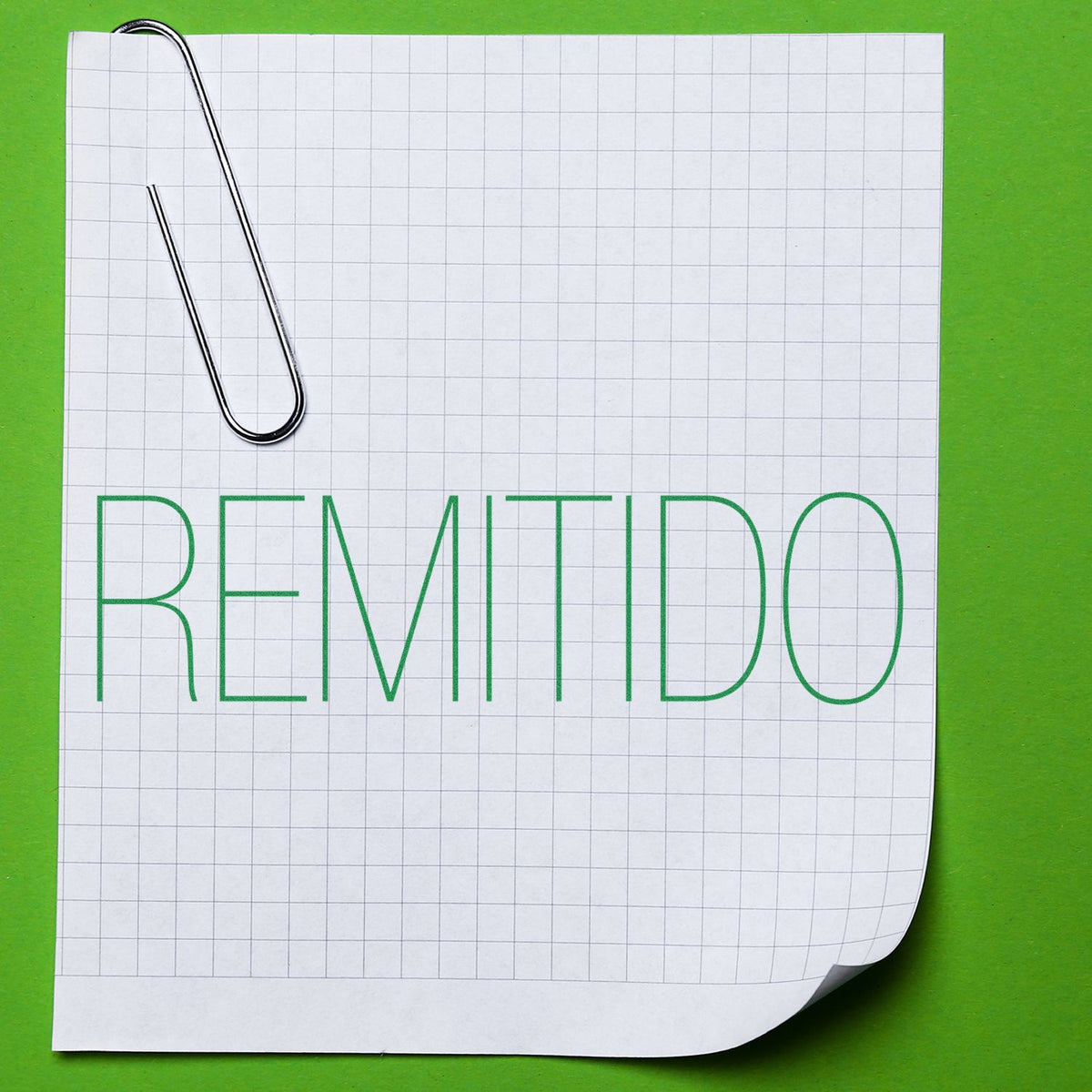 Large Remitido Rubber Stamp In Use