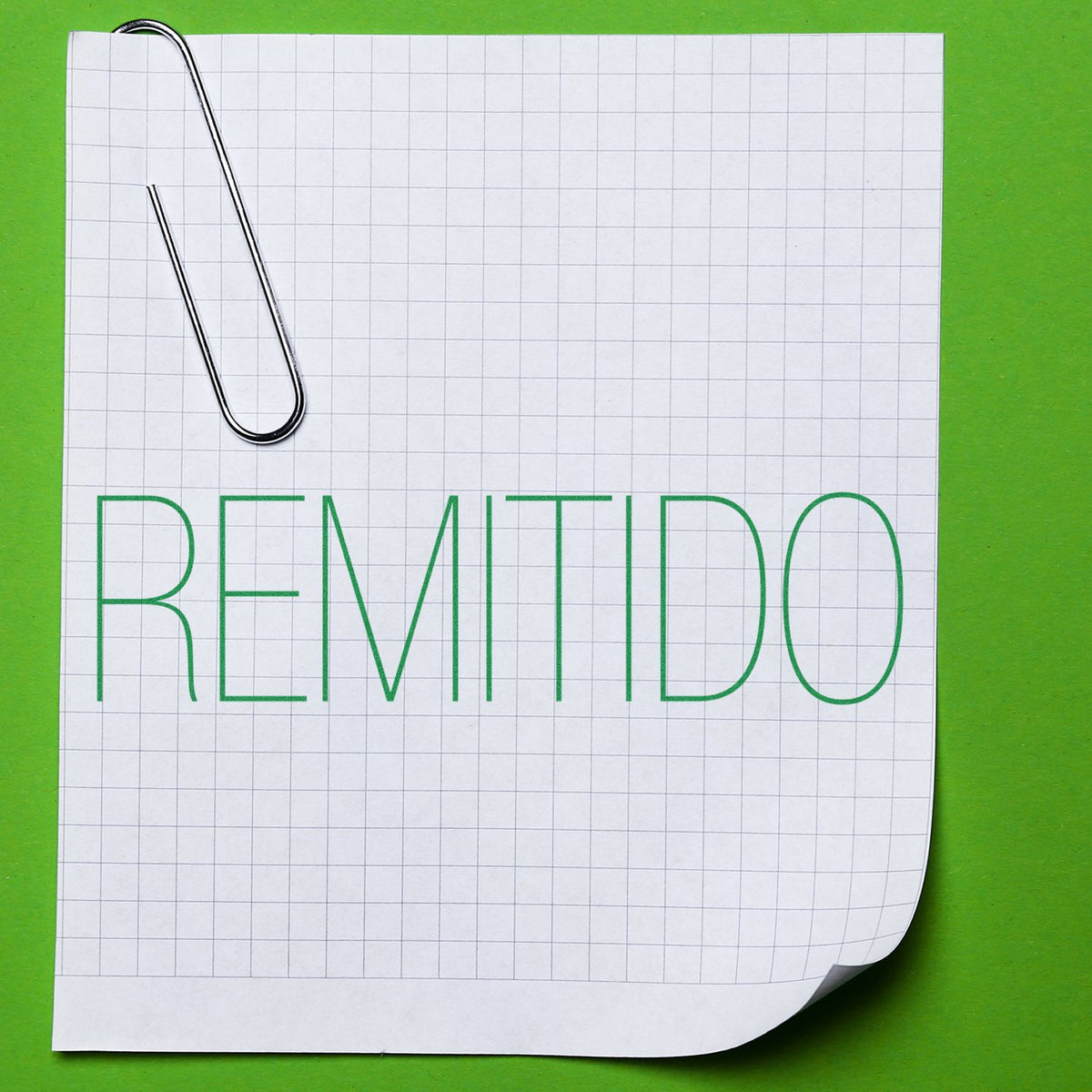 Slim Pre-Inked Remitido Stamp In Use