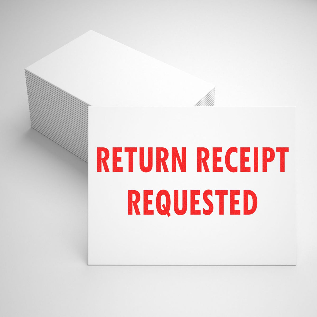 Large Self Inking Return Receipt Requested Stamp In Use Photo