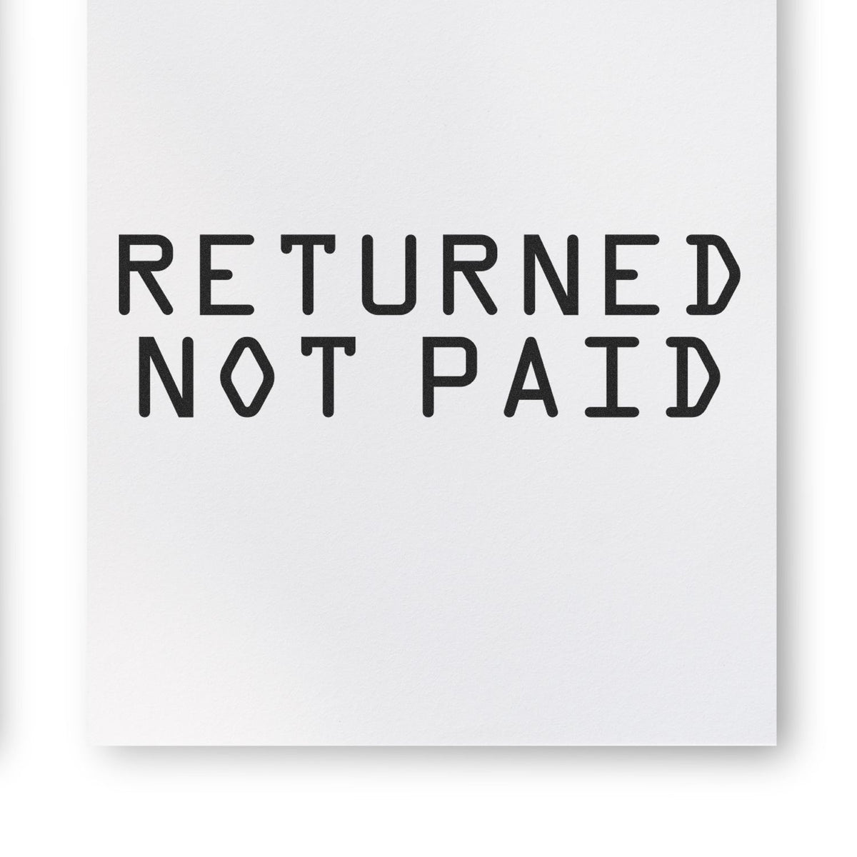 Returned Not Paid Rubber Stamp Lifestyle Photo