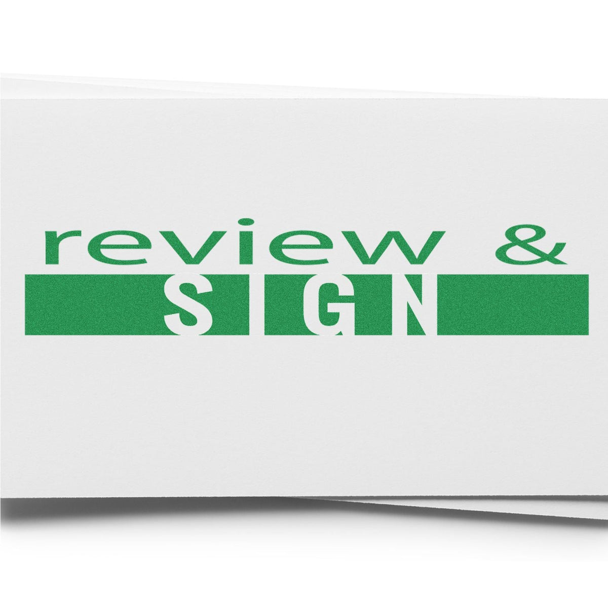 Self-Inking Review and Sign Stamp In Use