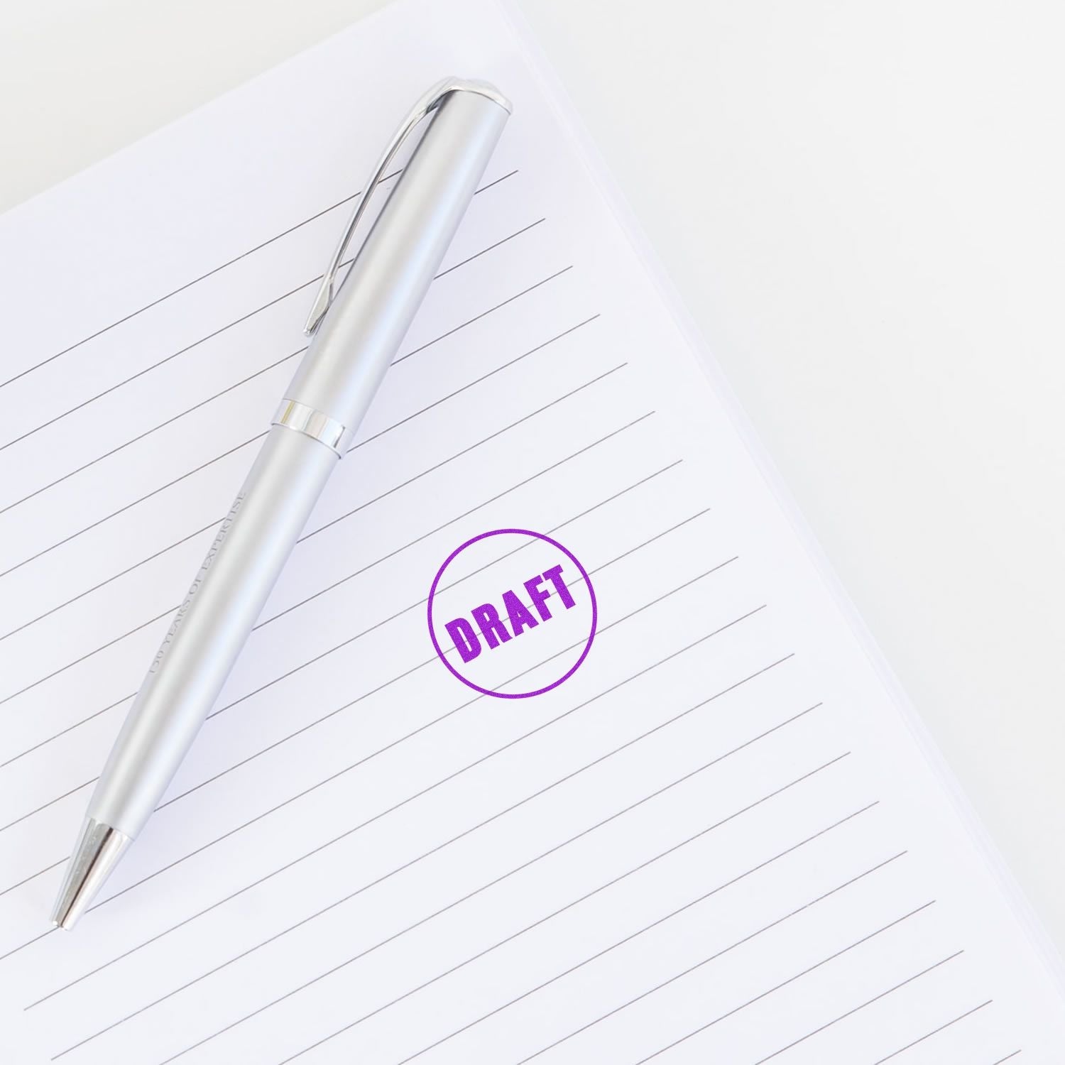 Self-Inking Round Draft Stamp | Perfect for Offices | Engineer Seal Stamps
