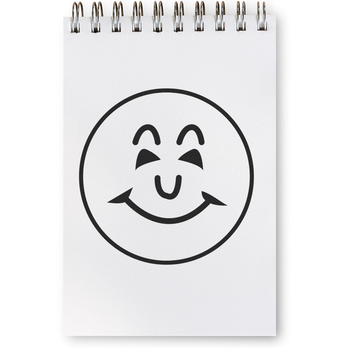 Self-Inking Round Happy Face Stamp Lifestyle Photo