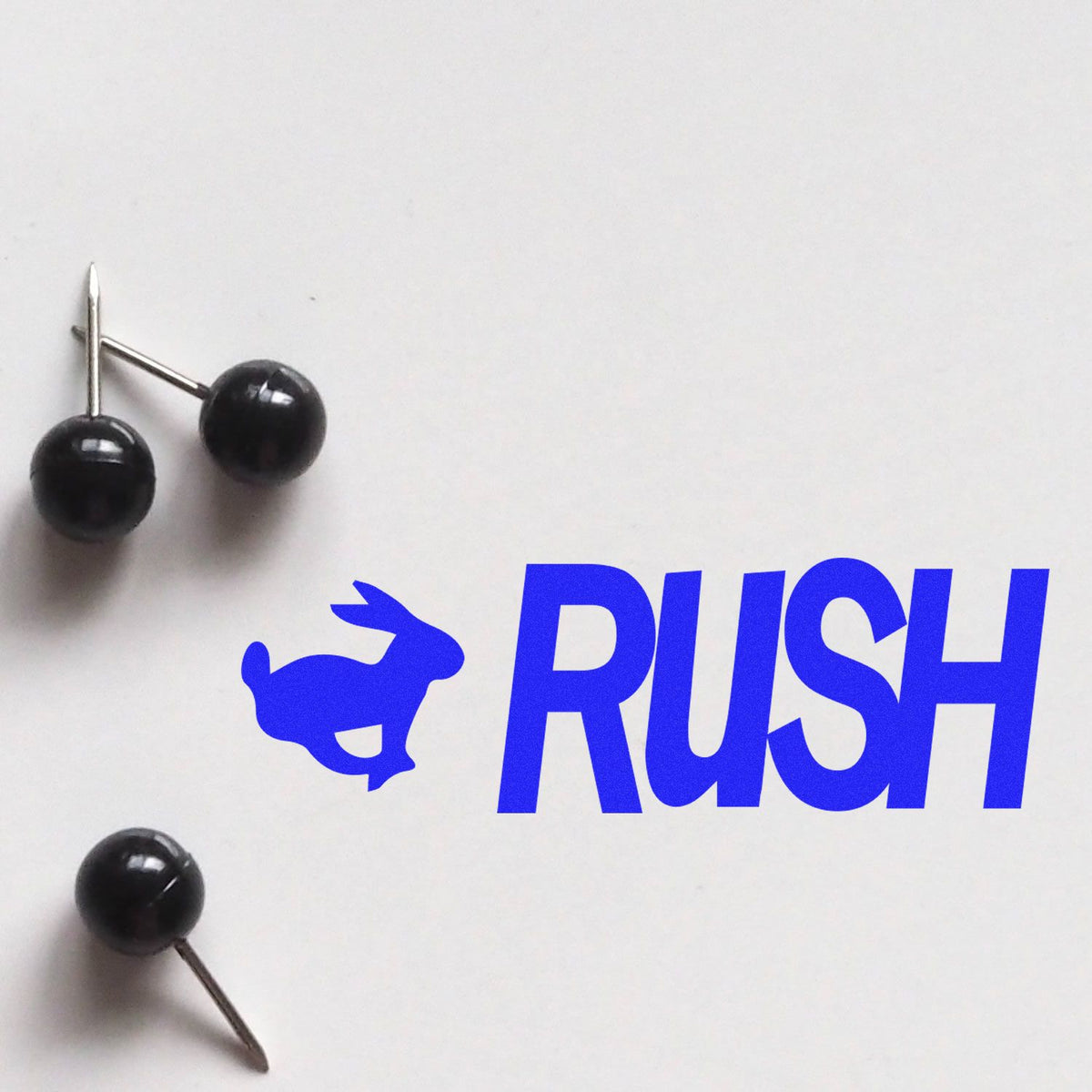 Rush with Rabbit Rubber Stamp In Use Photo