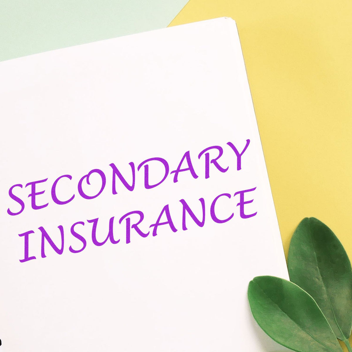 Large Self-Inking Secondary Insurance Stamp In Use