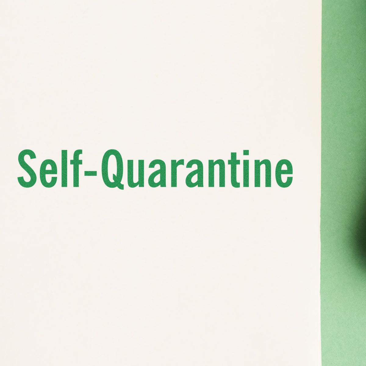 Self-Inking Self-Quarantine Stamp In Use