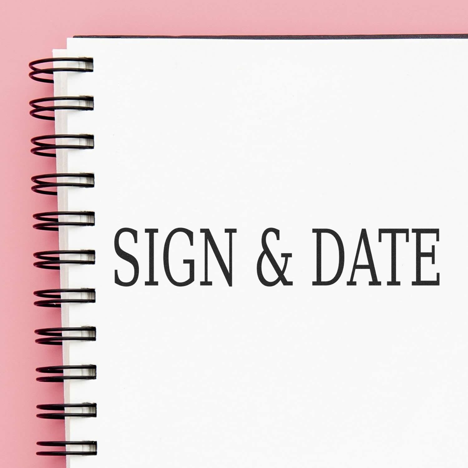 Slim Pre-Inked Sign Date Stamp Lifestyle Photo