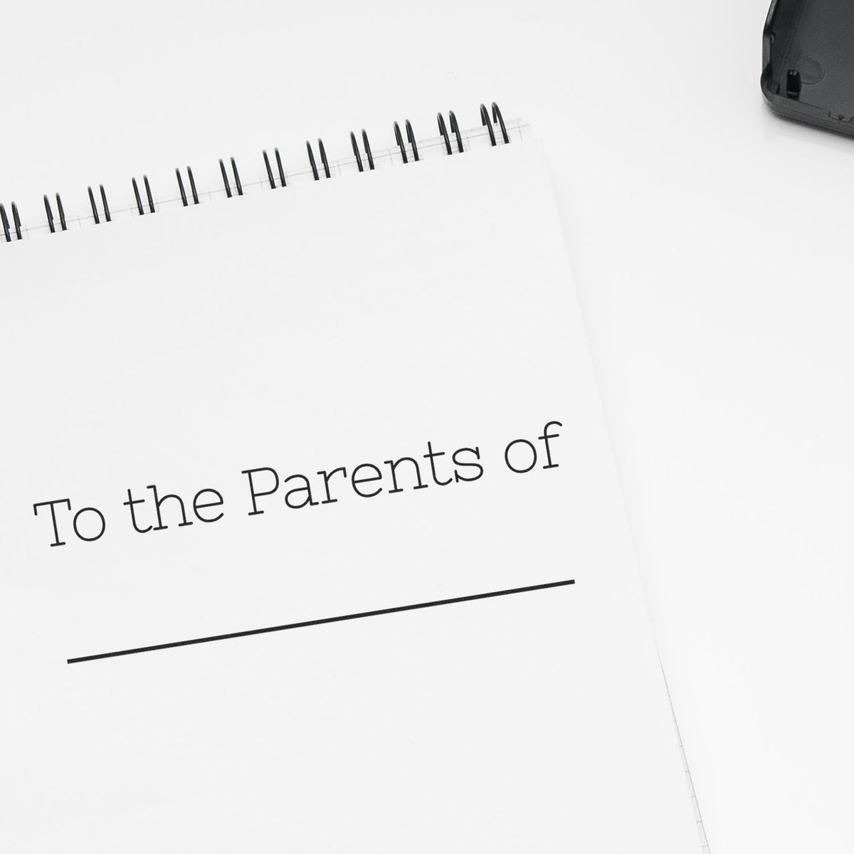 Large Self-Inking Skinny To the Parents of Stamp Lifestyle Photo