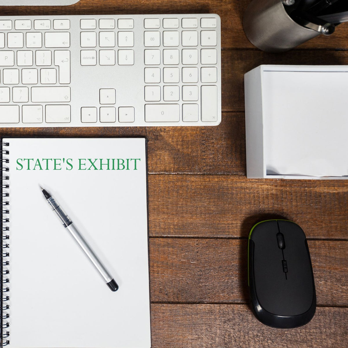 Self Inking States Exhibit Stamp In Use