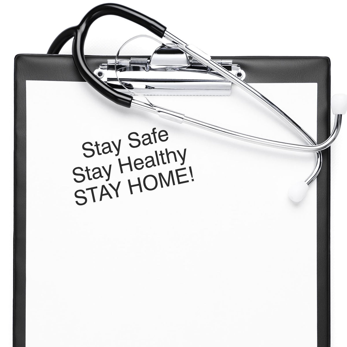 Large Stay Safe Stay Healthy Rubber Stamp Lifestyle Photo