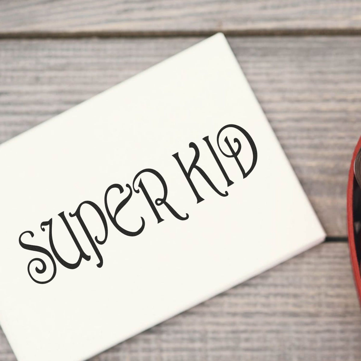 Large Super Kid Rubber Stamp Lifestyle Photo