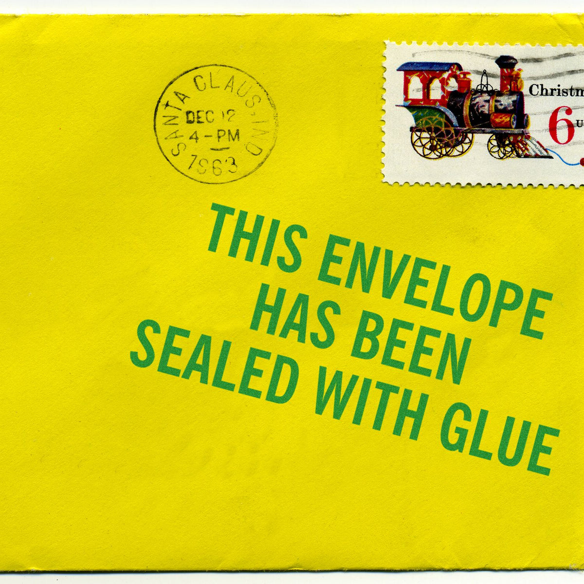 Large This Envelope has been Sealed Rubber Stamp In Use