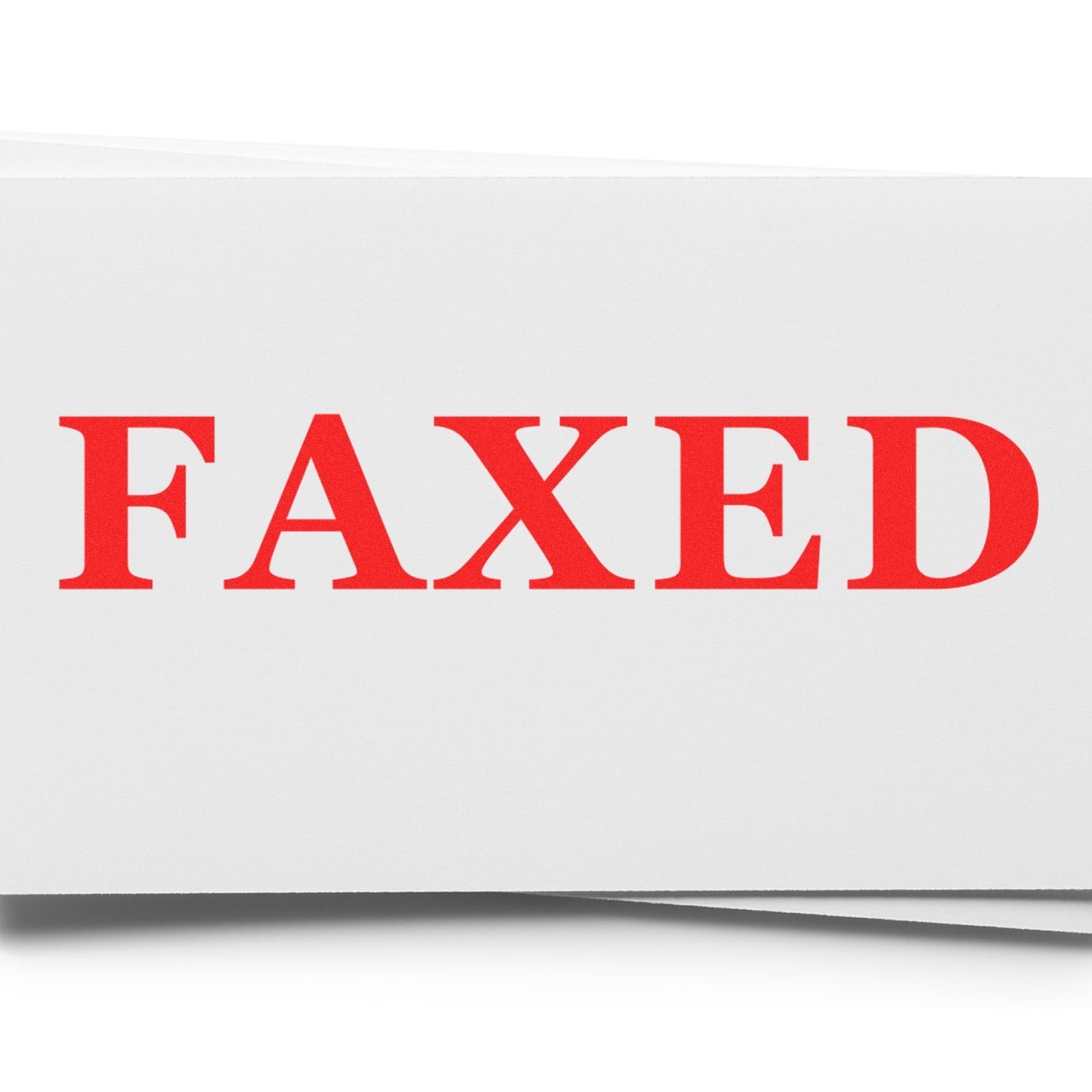 Times Faxed Rubber Stamp imprint showing the word 'FAXED' in bold red letters on a white background.