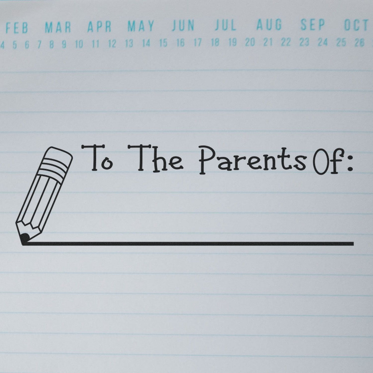 Large Self-Inking To The Parents Of with Line Stamp Lifestyle Photo
