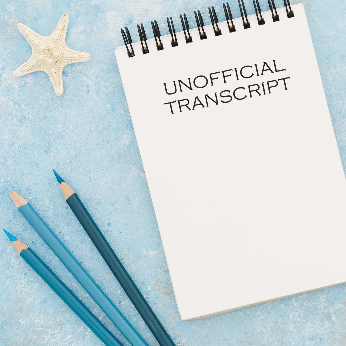 Large Self-Inking Unofficial Transcript Stamp Lifestyle Photo