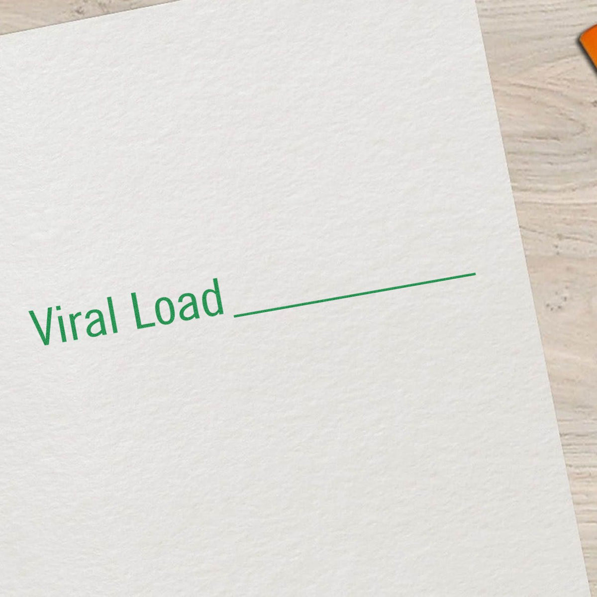 Viral Load Rubber Stamp In Use