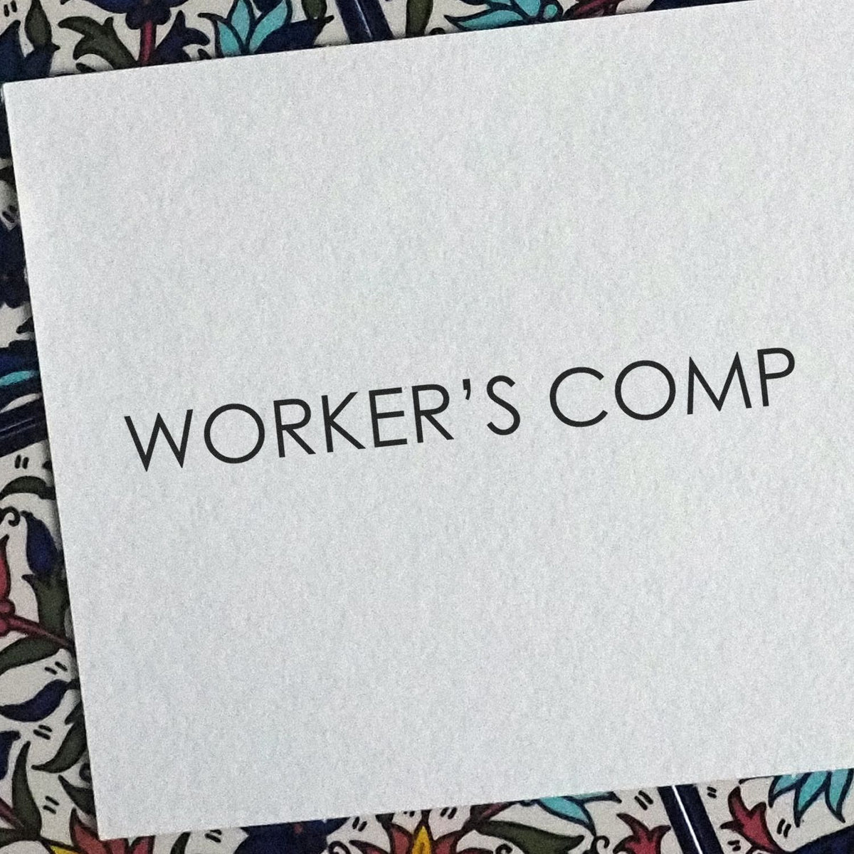 Large Pre-Inked Workers Comp Stamp Lifestyle Photo