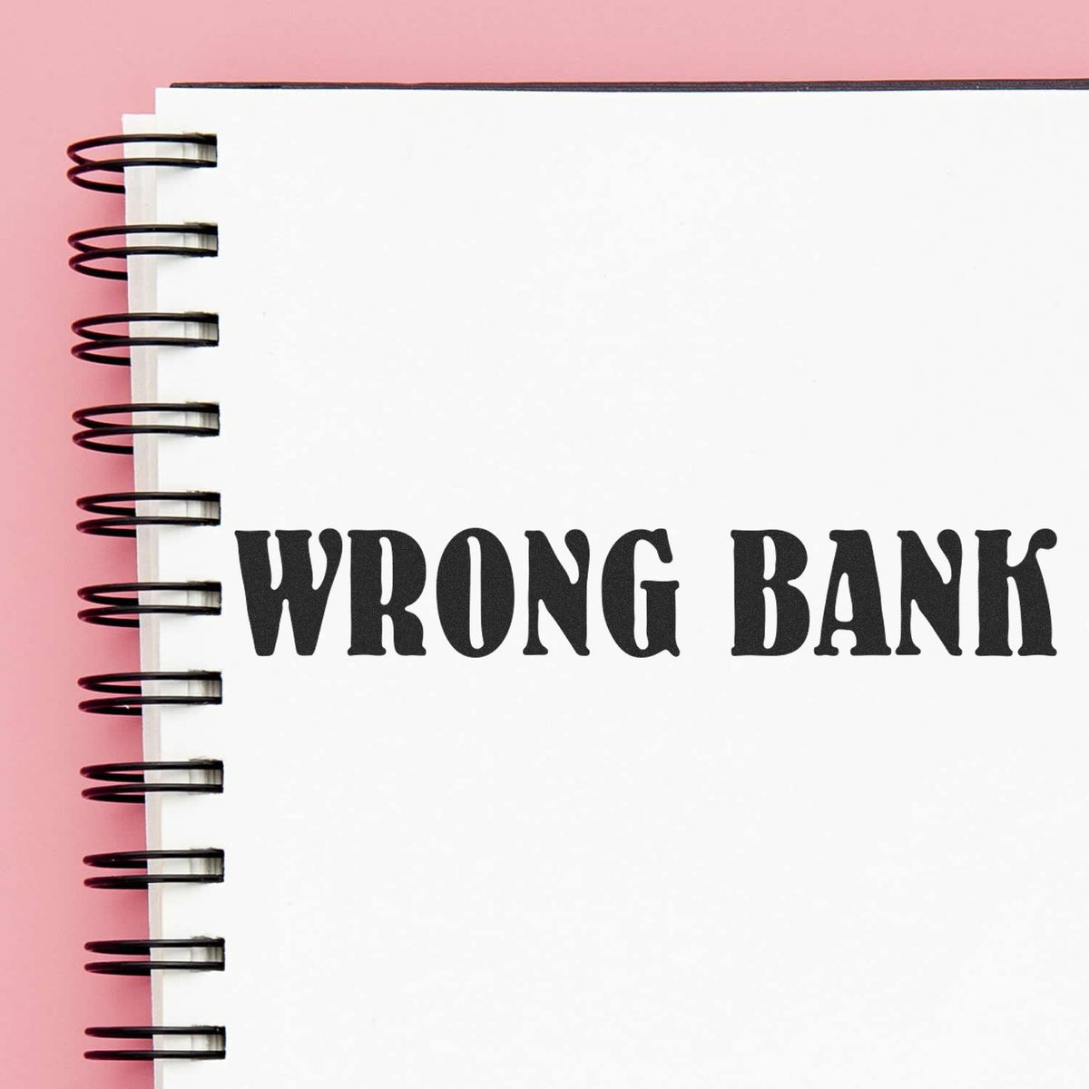 Large Self-Inking Wrong Bank Stamp Lifestyle Photo
