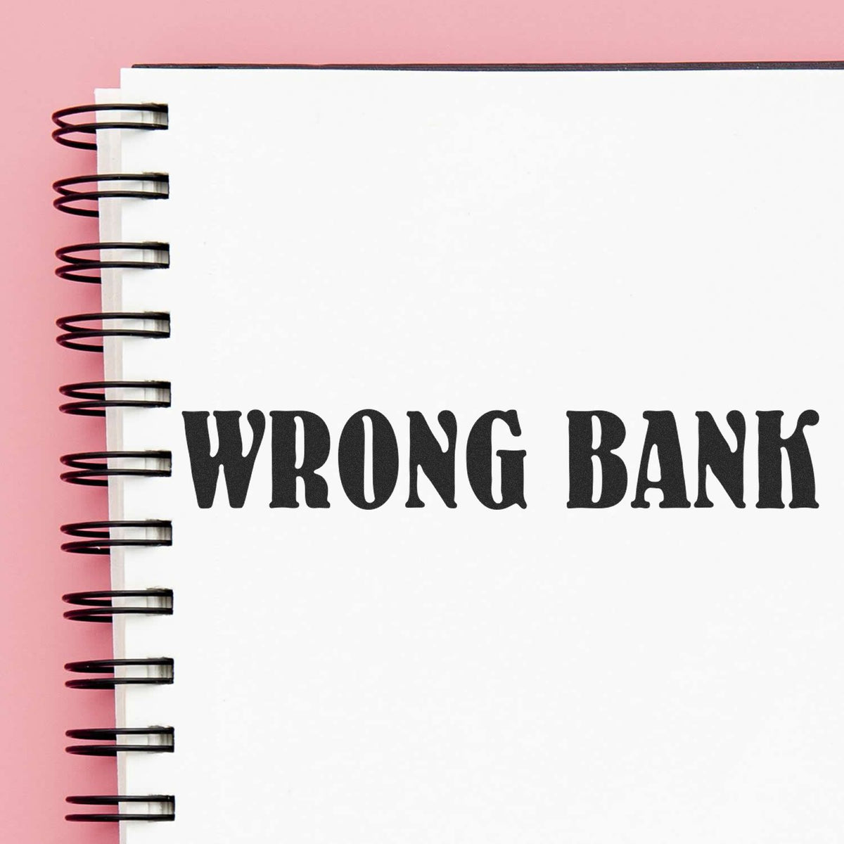 Large Wrong Bank Rubber Stamp Lifestyle Photo