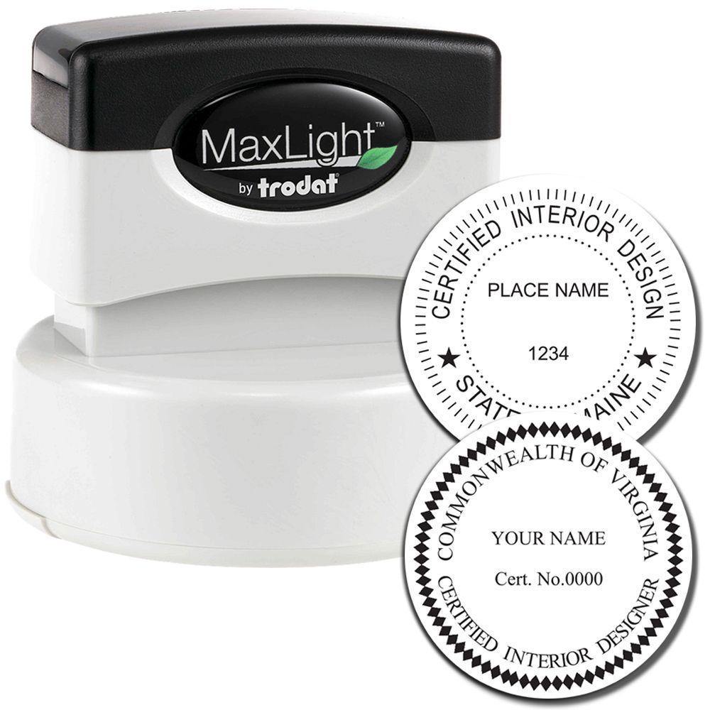Interior Designer MaxLight Pre Inked Rubber Stamp of Seal - Engineer Seal Stamps - Stamp Type_Pre-Inked, Type of Use_Professional