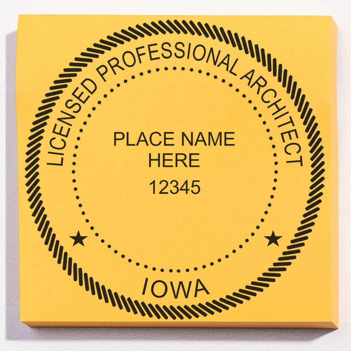 Iowa Architect Seal Stamp Lifestyle Photo