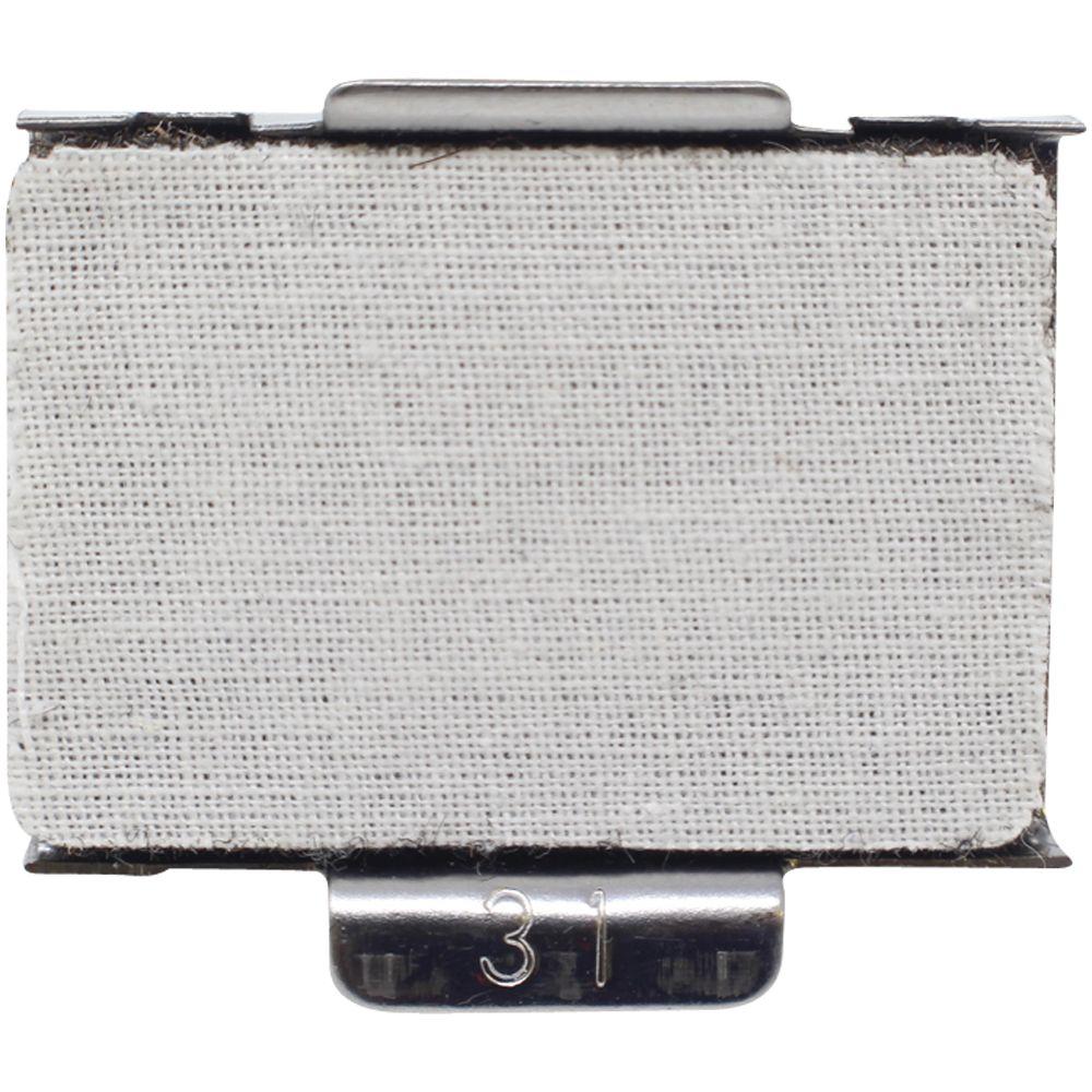 Ink Pad for Just Rite SI-00, SI-0, SI-1, SI-1-5 Stamps, shown in a close-up view with a white fabric surface and metal clip.