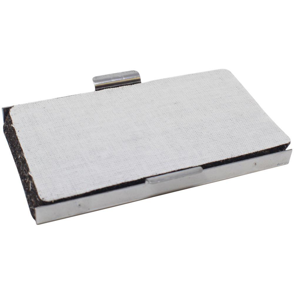 Replacement Ink Pad for Just Rite SI-3 Stamp, shown in a rectangular shape with a white fabric surface and metal casing.