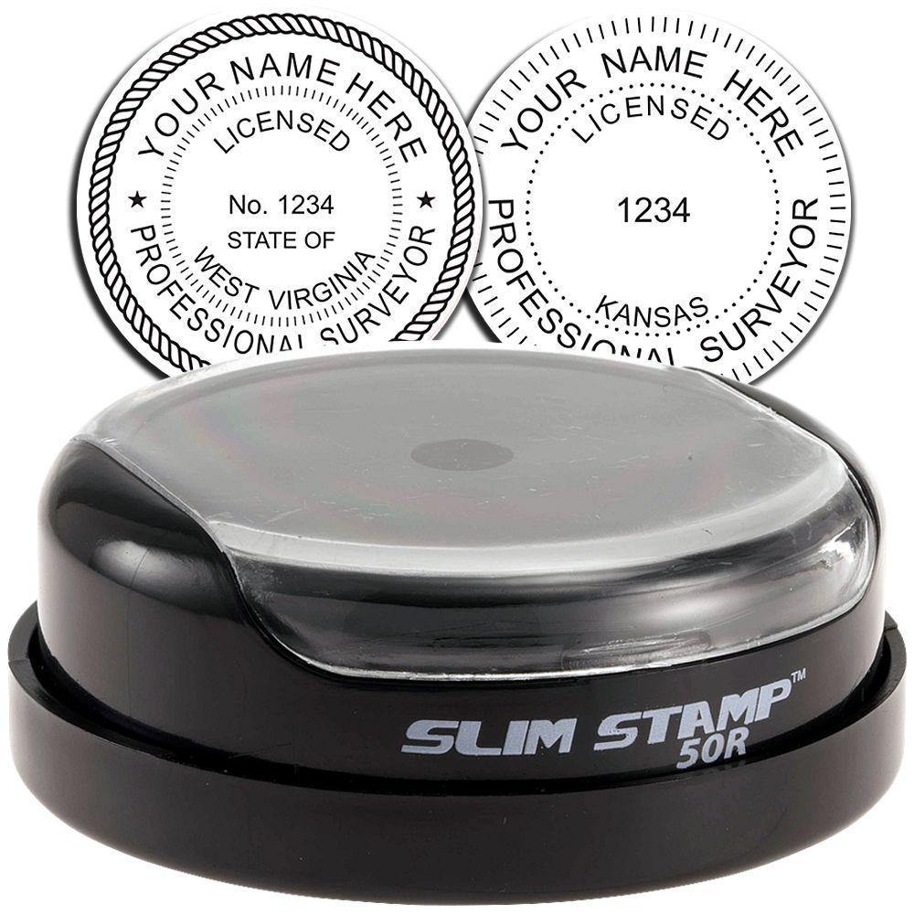 Land Surveyor Slim Pre-Inked Rubber Stamp of Seal - Engineer Seal Stamps - Stamp Type_Pre-Inked, Type of Use_Professional