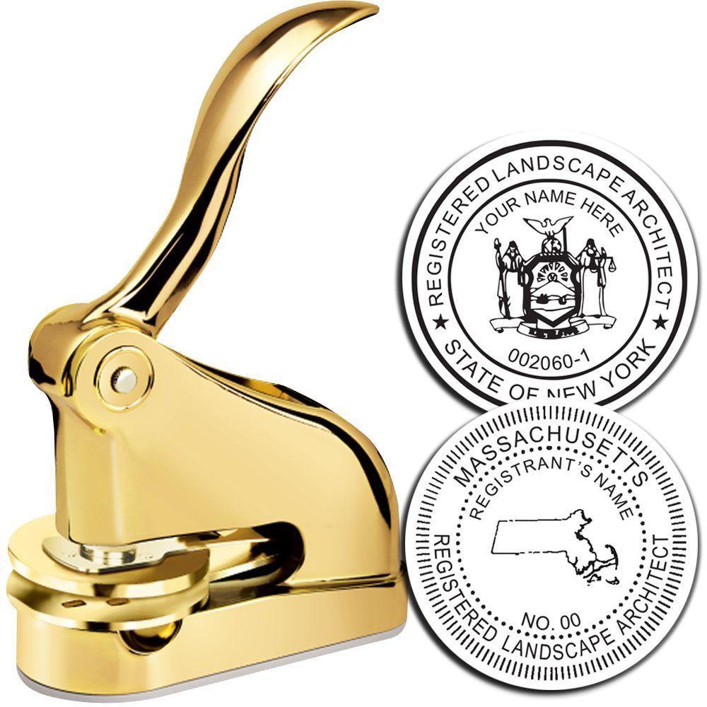 Landscape Architect Gold Gift Seal Embosser - Engineer Seal Stamps - Embosser Type_Desk, Embosser Type_Gift, Type of Use_Professional, validate-product-description