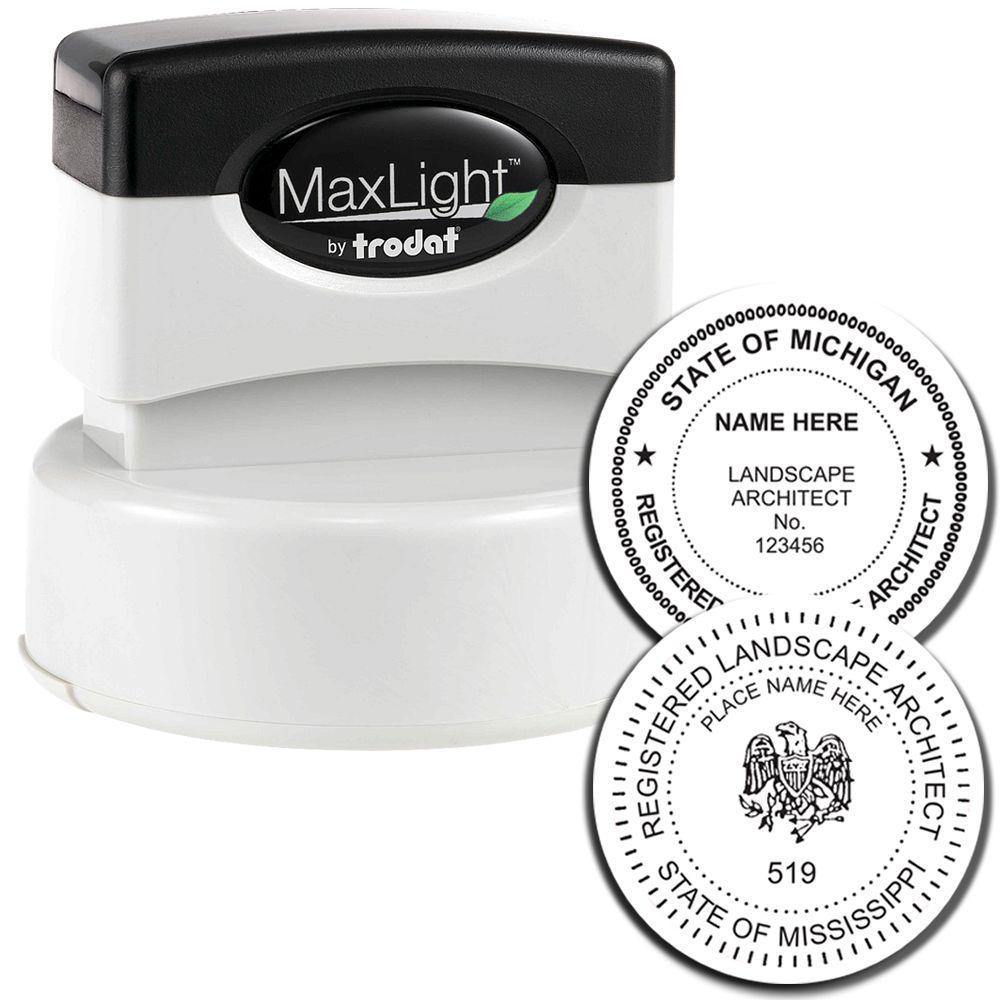 Landscape Architect MaxLight Pre Inked Rubber Stamp of Seal - Engineer Seal Stamps - Stamp Type_Pre-Inked, Type of Use_Professional