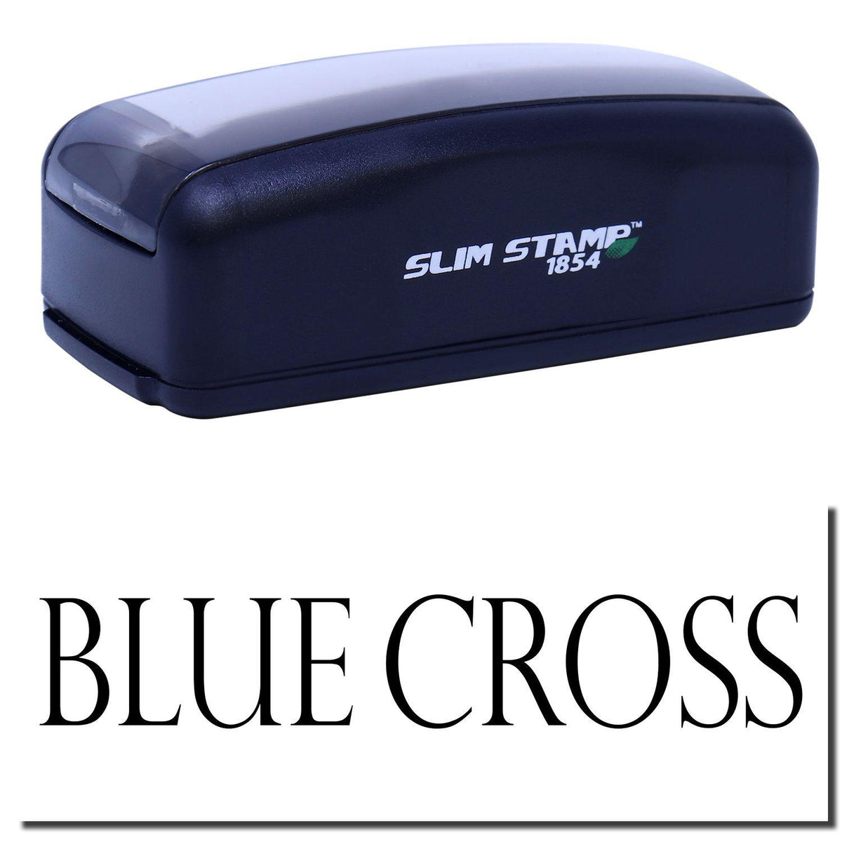 Large Pre Inked Blue Cross Stamp Main Image