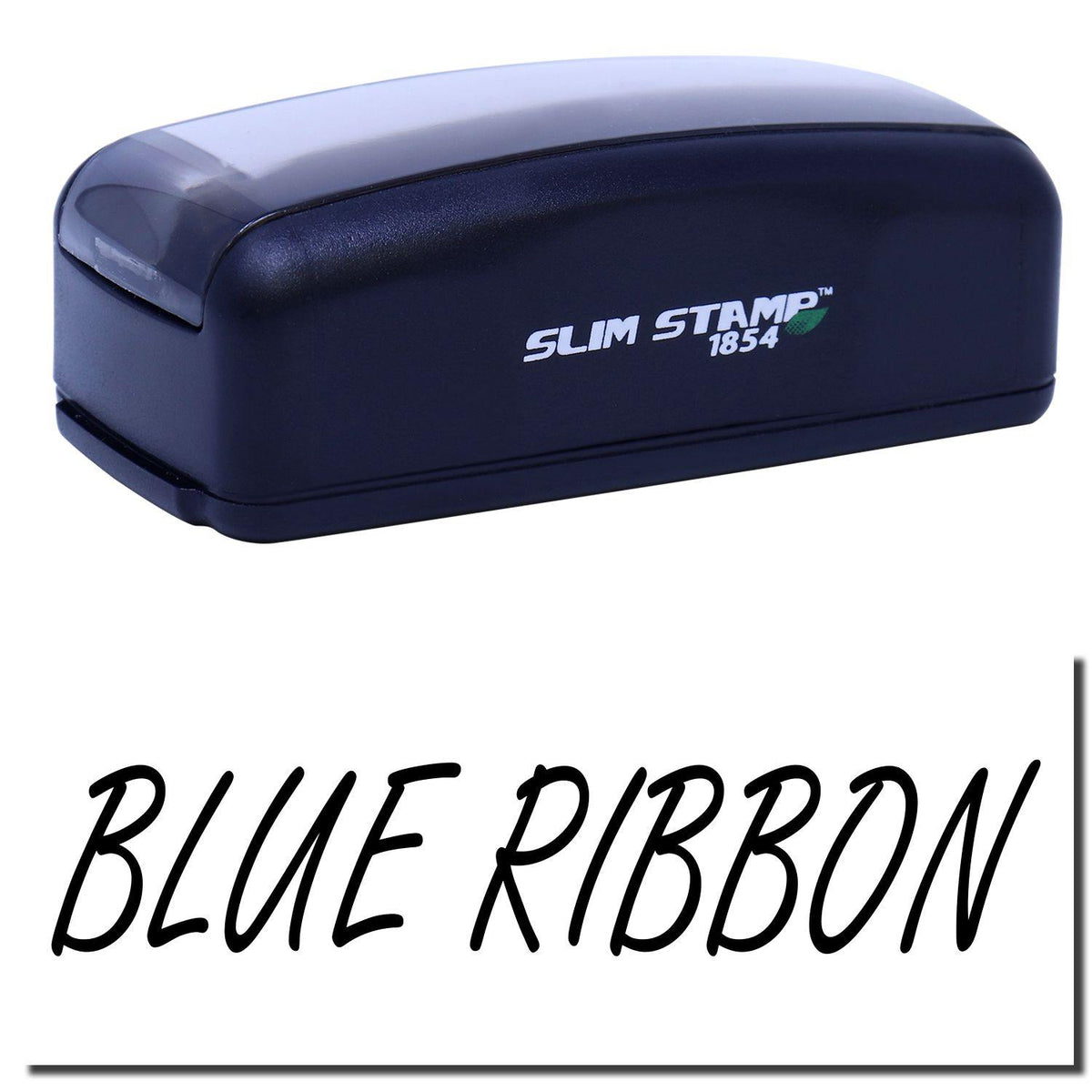 Large Pre Inked Blue Ribbon Stamp Main Image