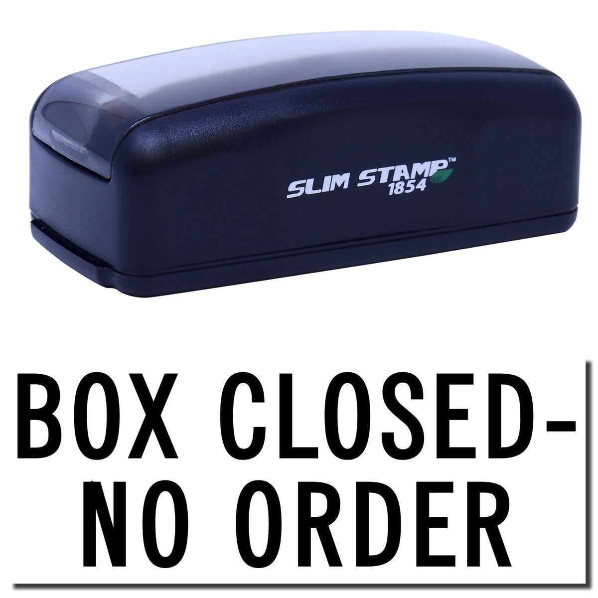 Large Pre-Inked Box Closed No Order Stamp Main Image