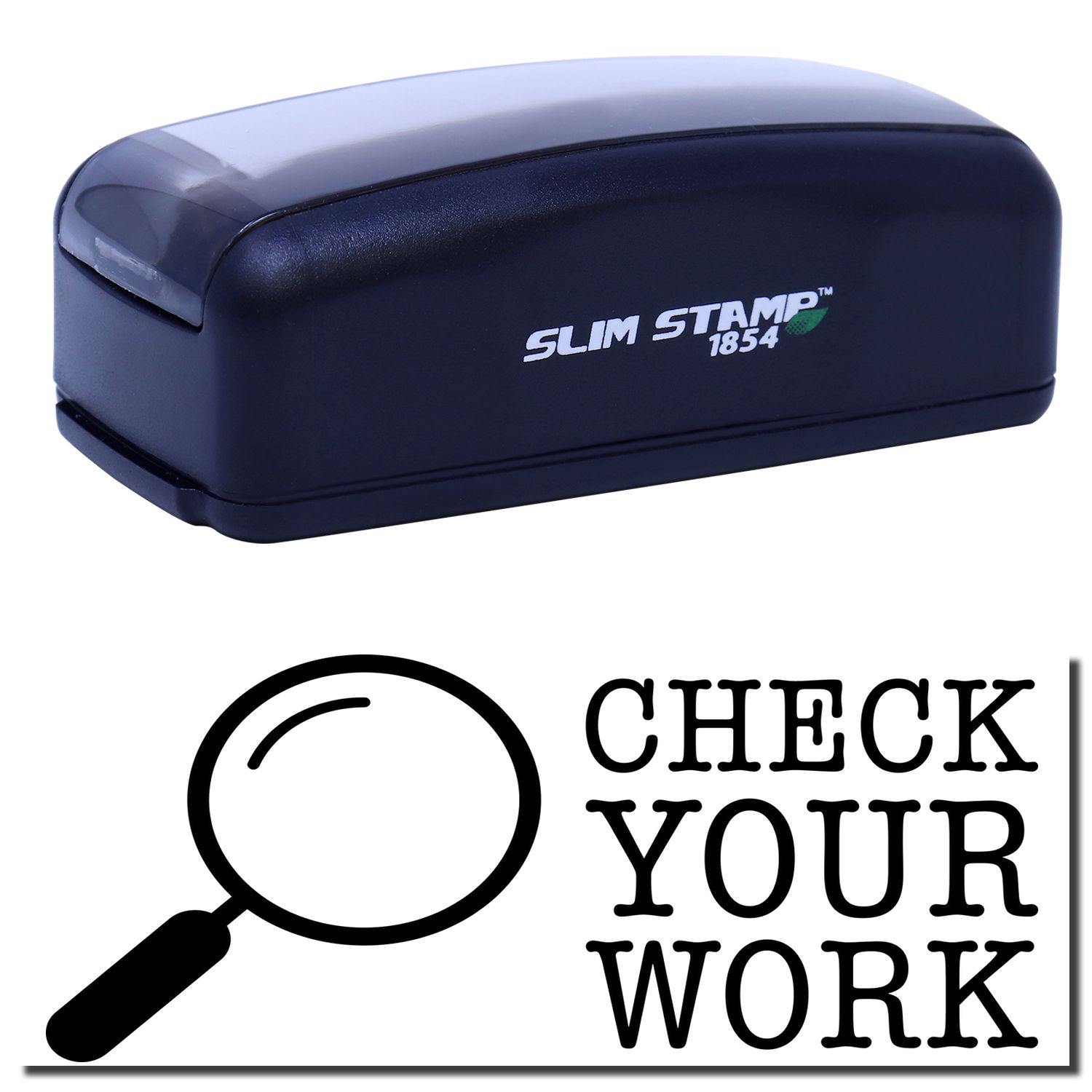 Large Pre-Inked Check Your Work Stamp Main Image
