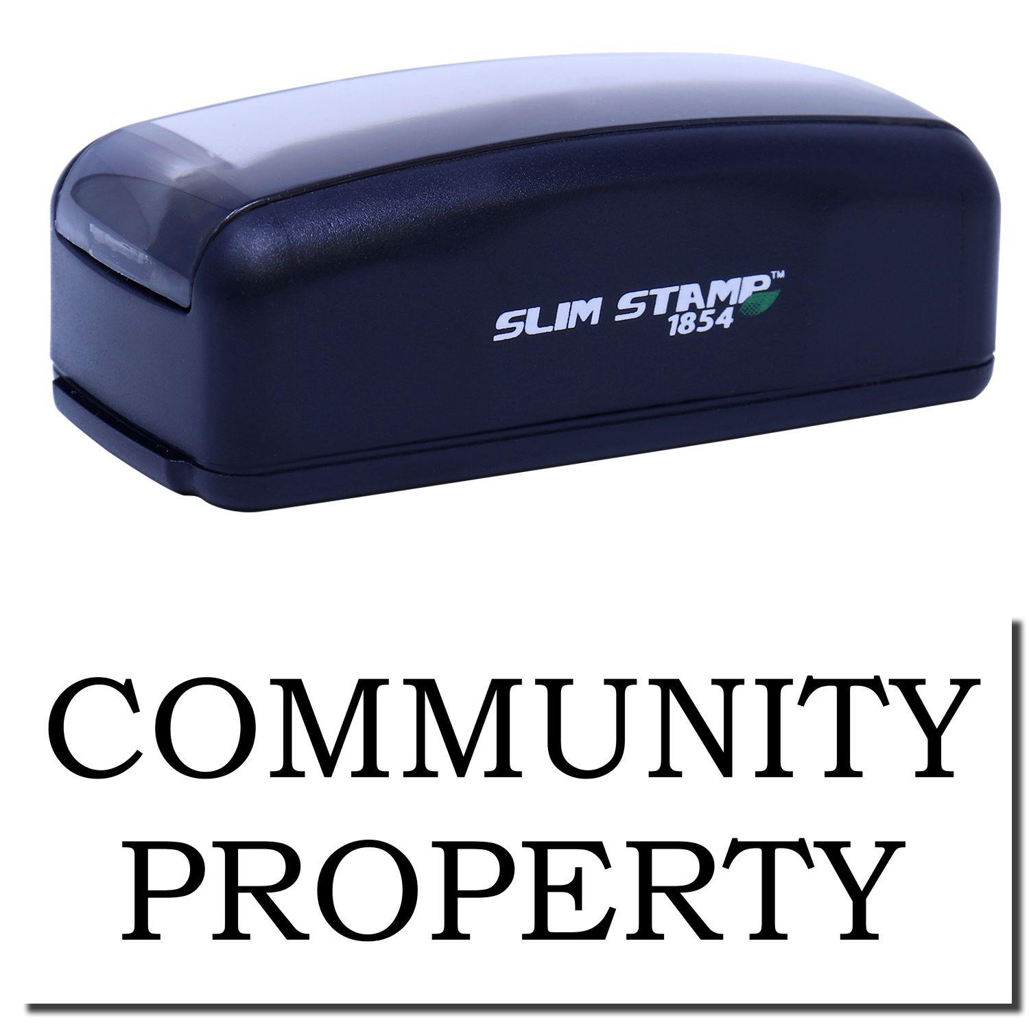 Large Pre Inked Community Property Stamp Main Image