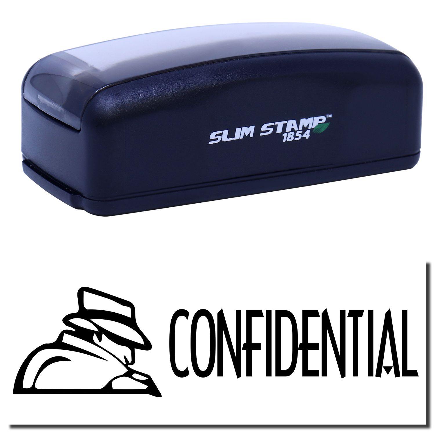 Large Pre-Inked Confidential with Logo Stamp Main Image