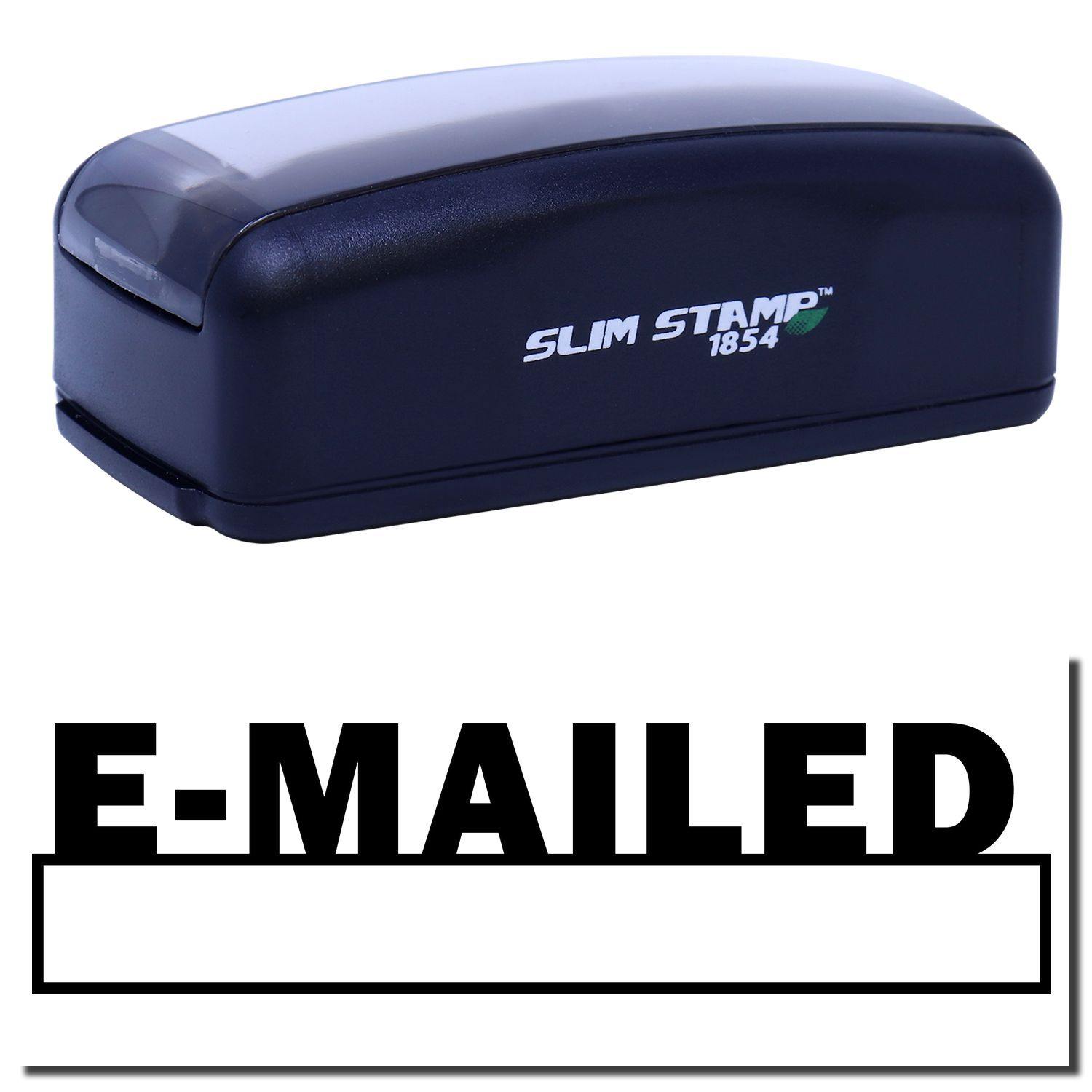 Large Pre-Inked E-mailed with Date Box Stamp Main Image
