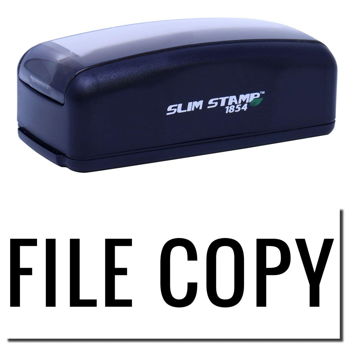 Large Pre-Inked Narrow Font File Copy Stamp Main Image
