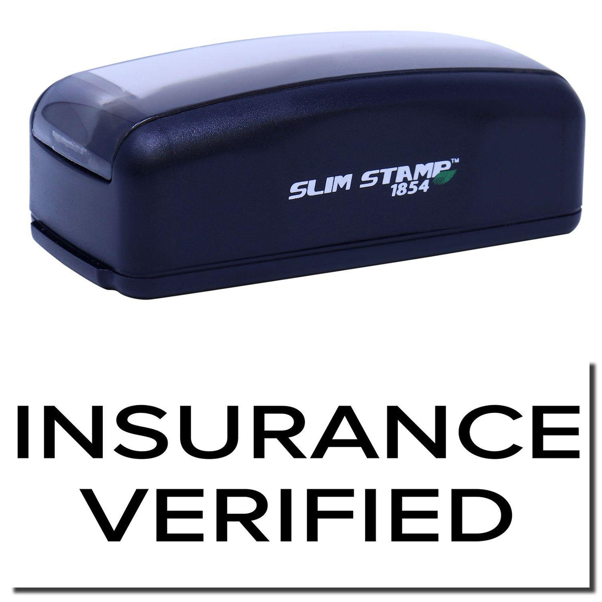 Large Pre-Inked Narrow Font Insurance Verified Stamp Main Image