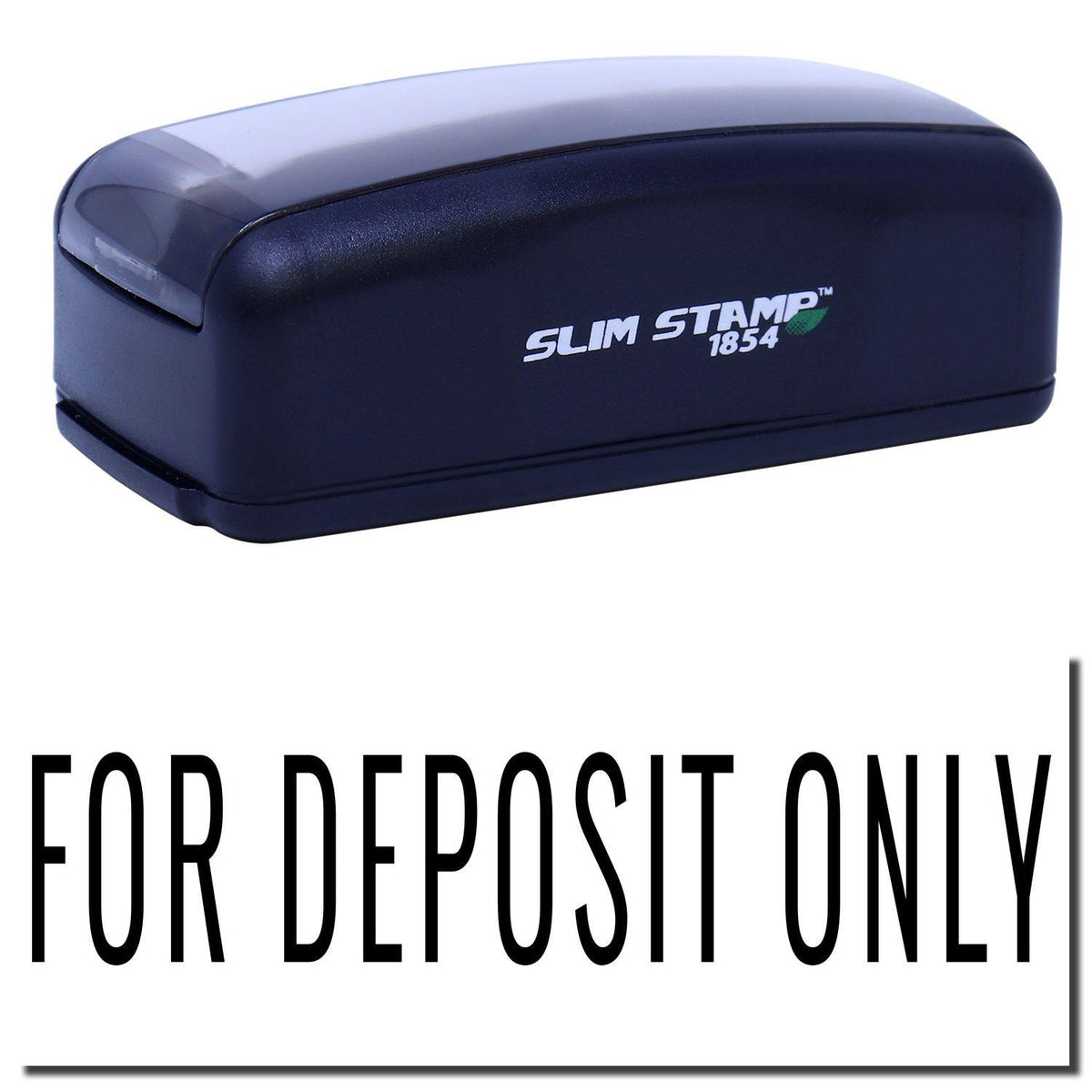 Large Pre-Inked Narrow For Deposit Only Stamp Main Image