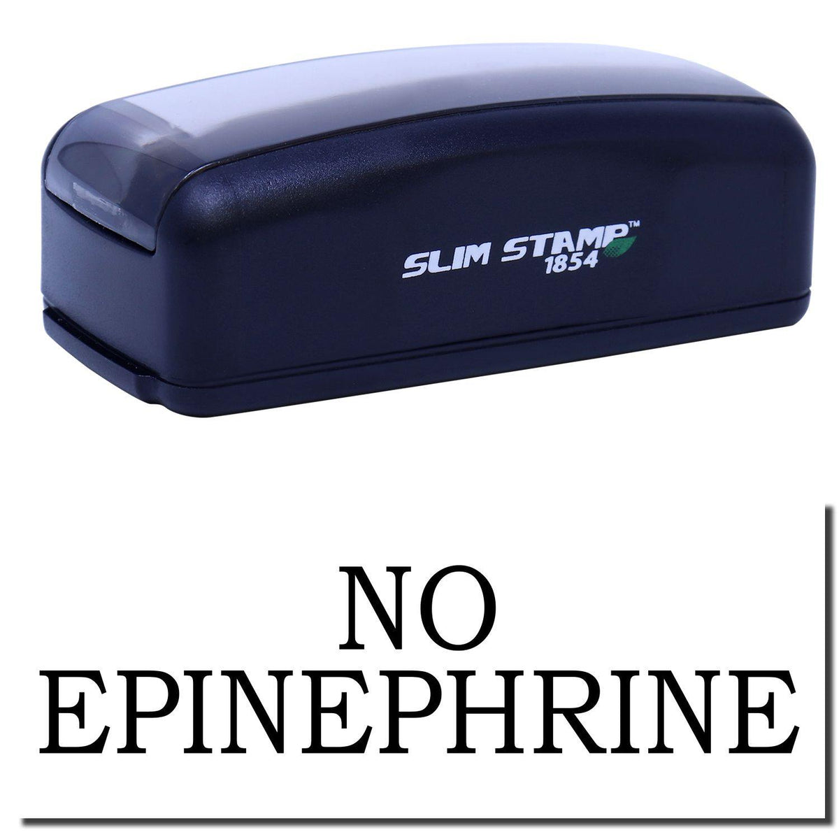Large Pre Inked No Epinephrine Stamp Main Image