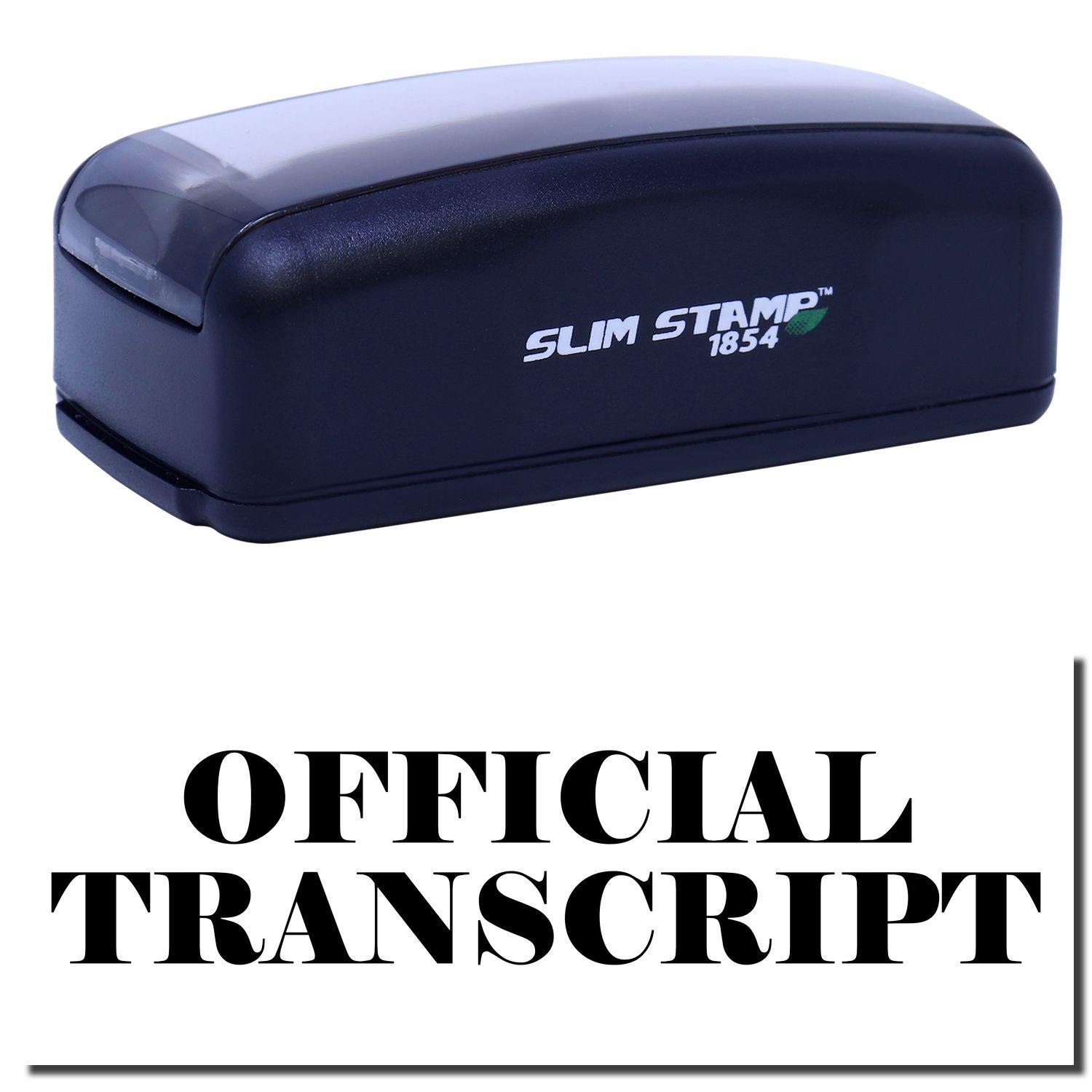 Large Pre Inked Official Transcript Stamp Main Image