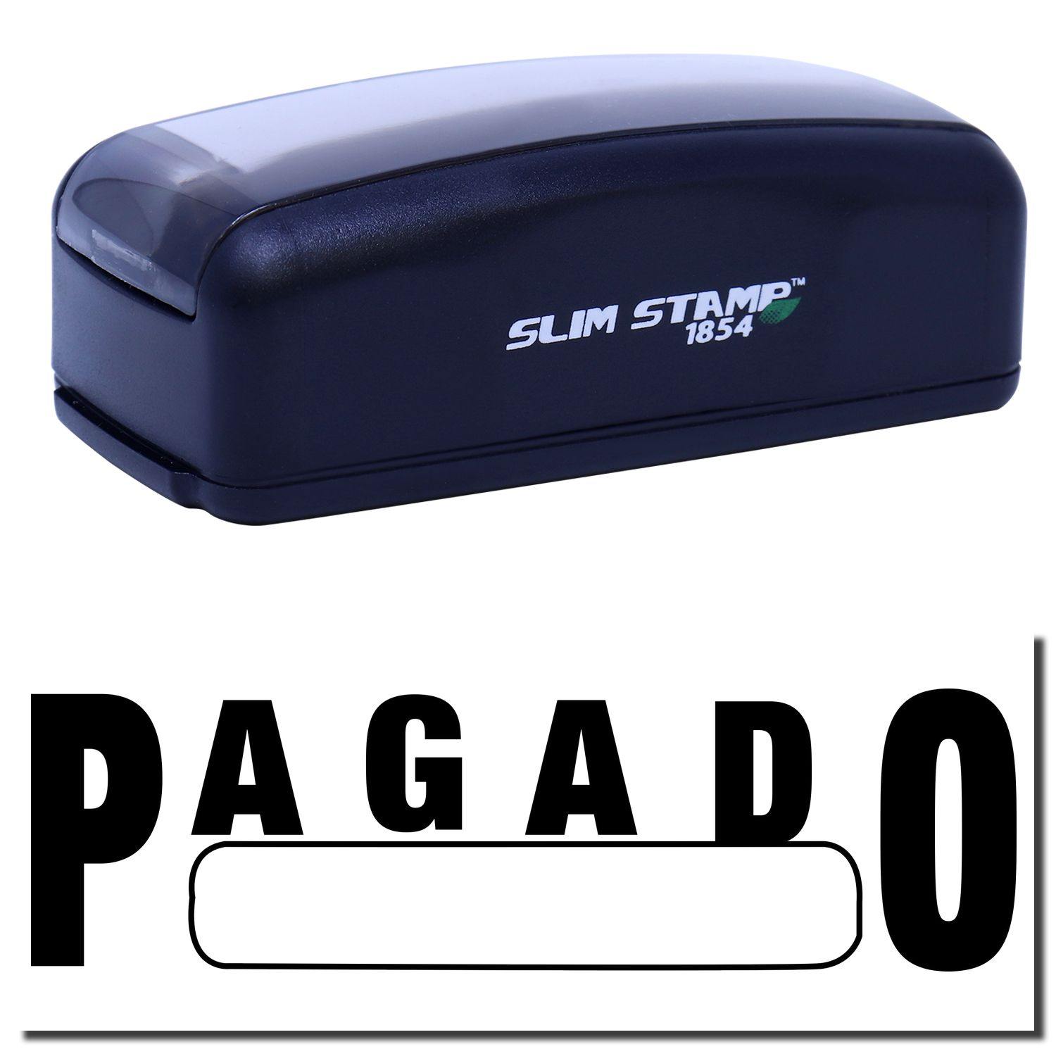 Large Pre-Inked Pagado with Box Stamp Main Image