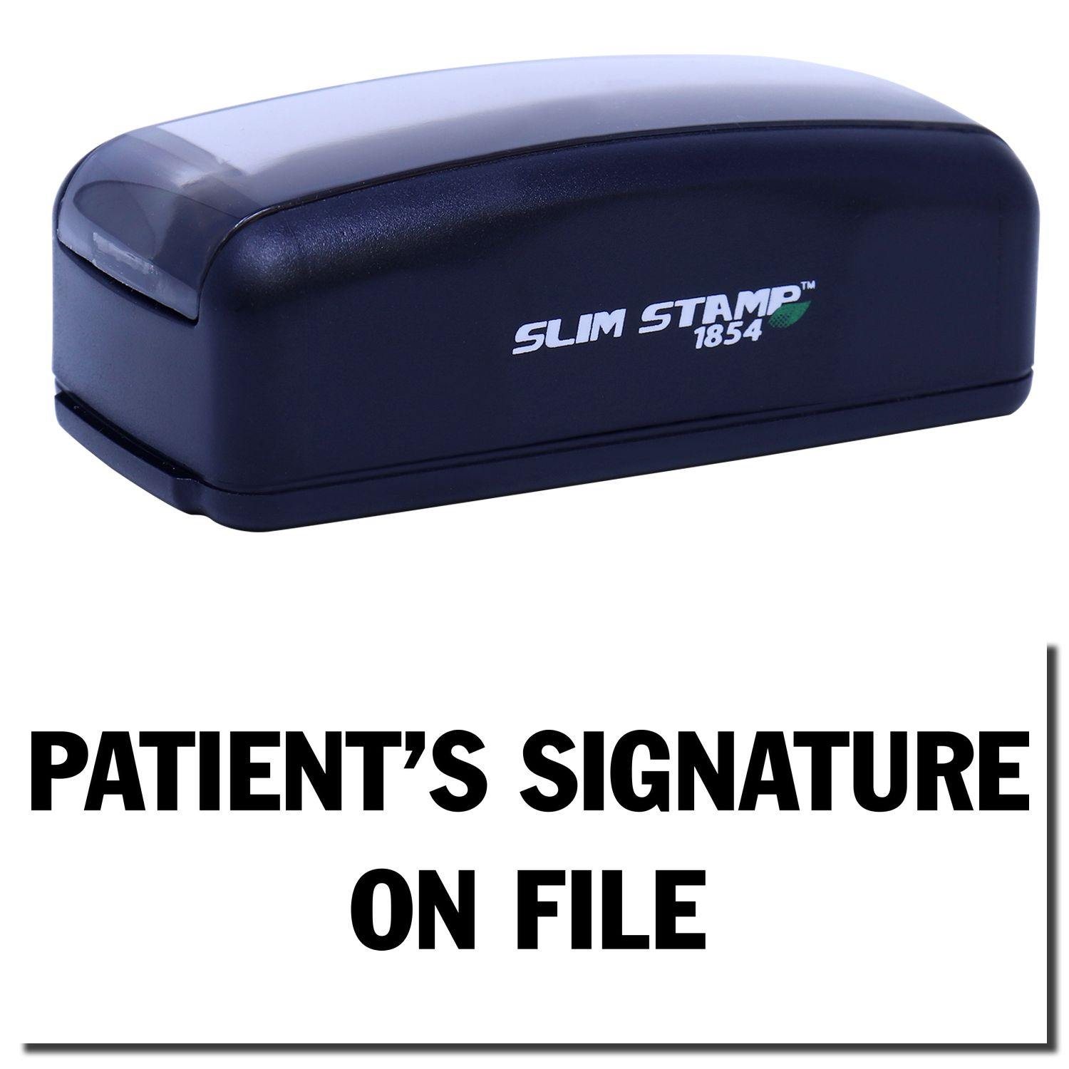 Large Pre-Inked Patient's Signature on File Stamp Main Image
