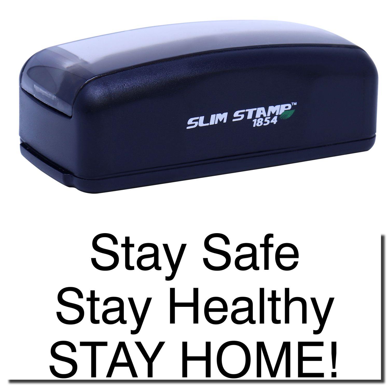 Large Pre-Inked Stay Safe Stay Healthy Stamp Main Image