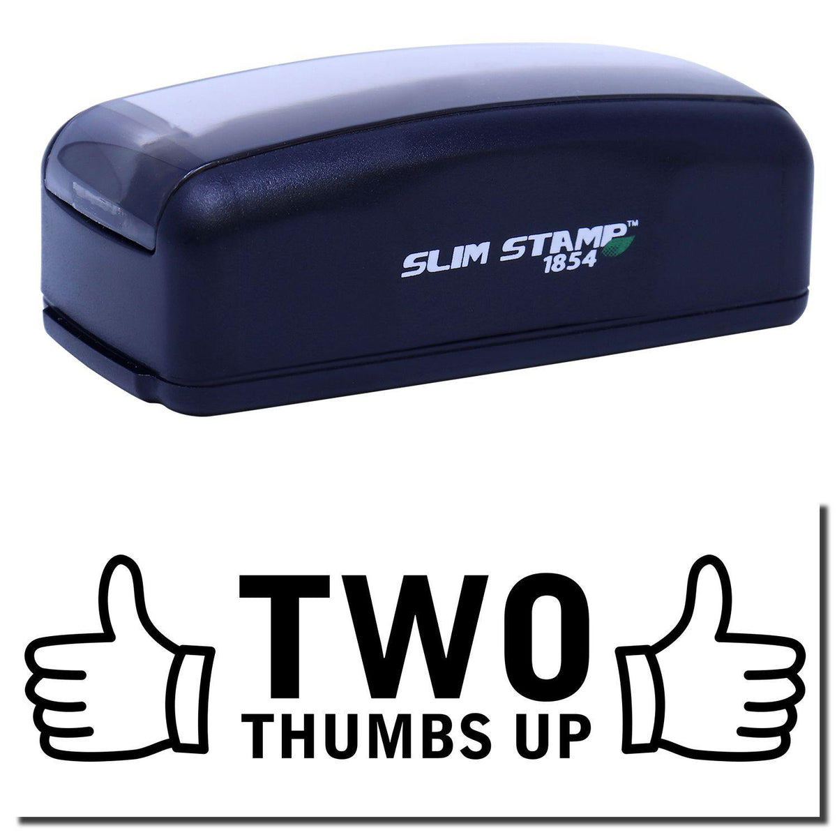Large Pre-Inked Two Thumbs Up with Thumb Icon Stamp Main Image