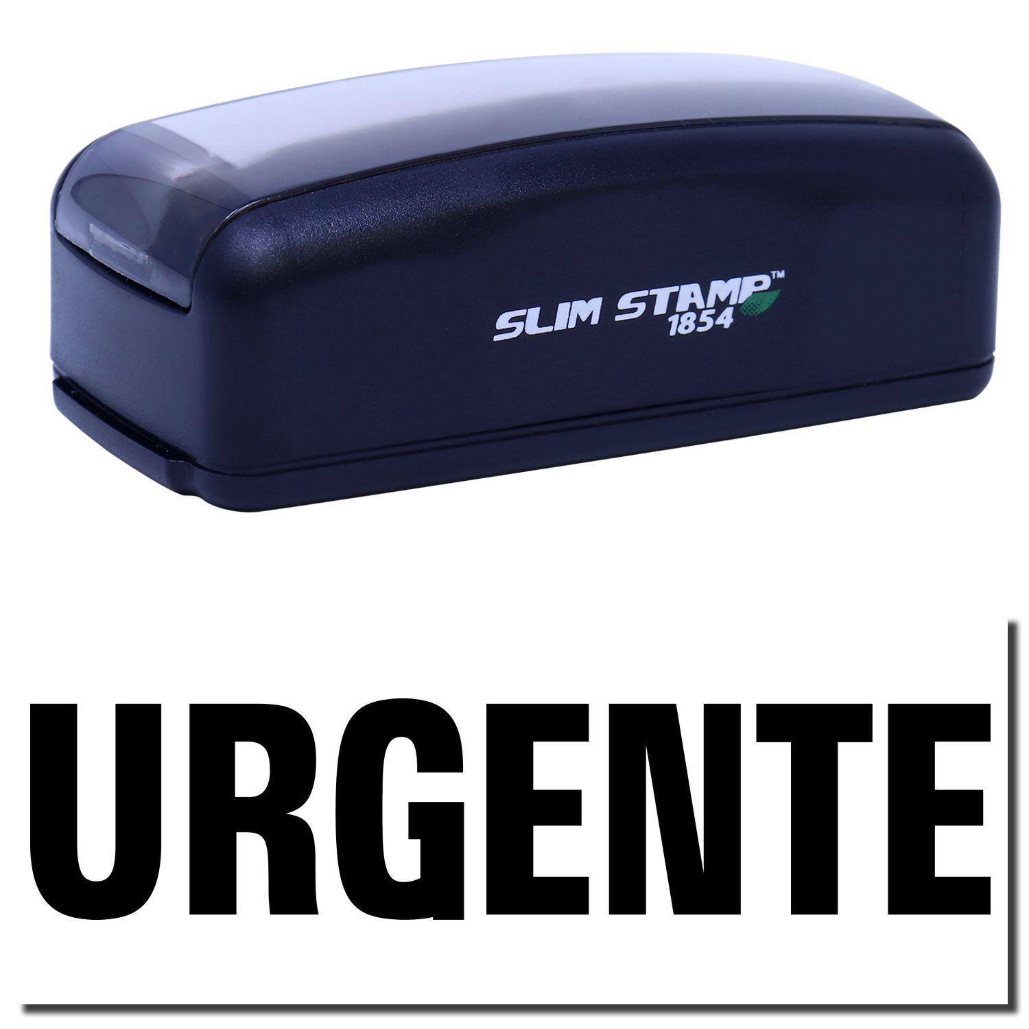 Large Pre-Inked Urgente Stamp in black with URGENTE text in bold, black letters below the stamp.