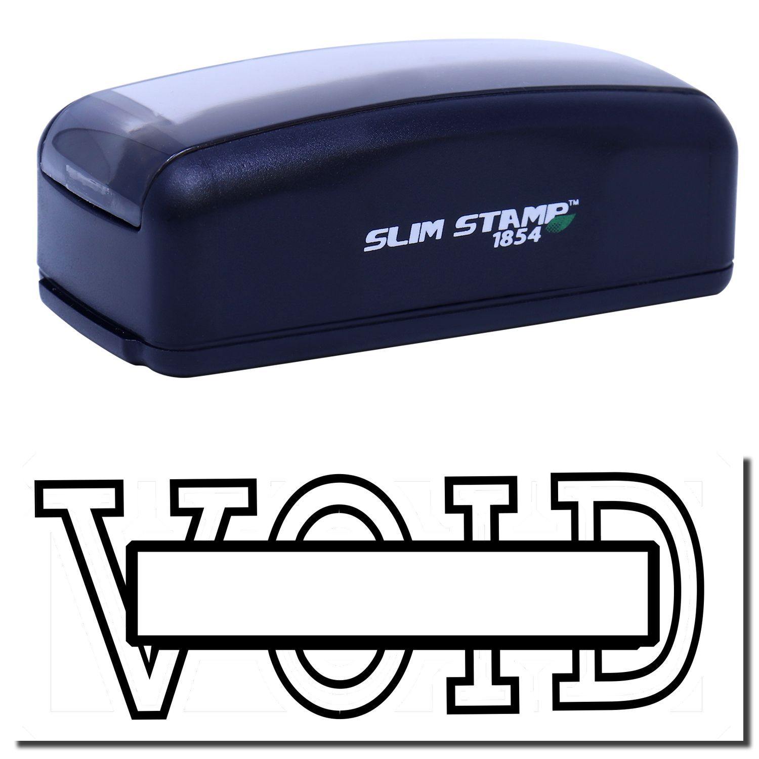 Large Pre-Inked Void with Box Stamp, black, with VOID imprint shown below the stamp.